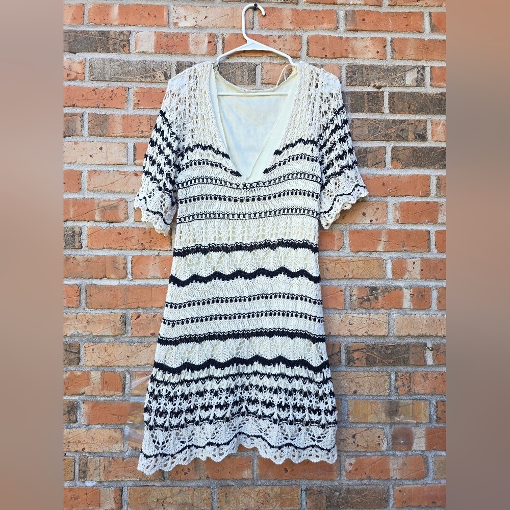 Zara Crochet Knit Mini Dress - Picture 6 of 11